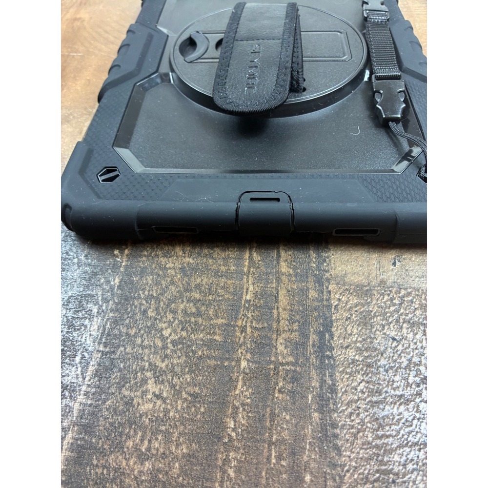 Seymac Rugged Tablet Case with Rotating Hand Strap Kickstand Black Blue - Picture 8 of 9
